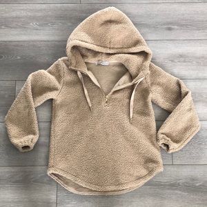 Fuzzy Warm Pullover Hoodie size xs-petite.